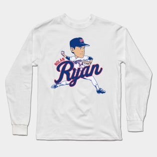 Nolan Ryan Texas Caricature Long Sleeve T-Shirt